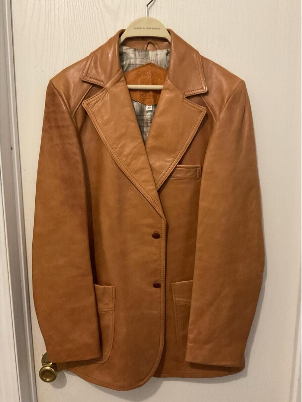 Gary Gordon Julius And Sons Leather Jacket Sz 40 Light Brown MINT!!! 70’s Retro